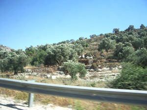 Sur la route entre Ramalah et Qalqilia, Palestine